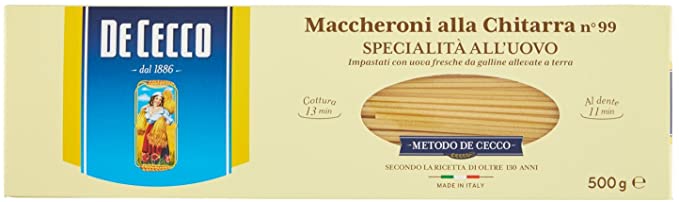 De Cecco Egg Pasta Maccheroni Alla Chitarra - Egg #99
